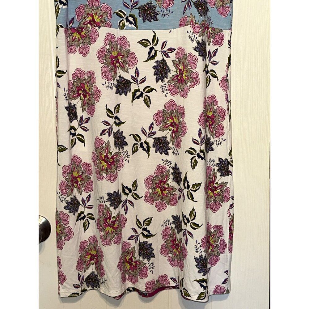 J. Jill Floral Colorblock DressโV Neck Sleeveless Side Pockets Stretch Size Smal - Picture 13 of 13